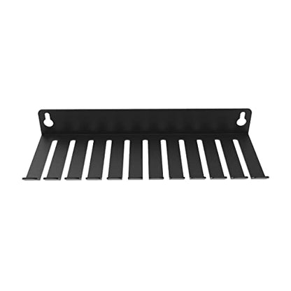 Wall Mount Cable Hanger Cable Rack Organizer Holder 11 Slots | Cord Management Cable Storage,Steel, Black (9INCBH)