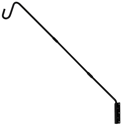 Juegoal Heavy Duty Deck Hook, 25 Inch or 36 Inch Wall Mounted Extended Reach Deck Hook Wall Pole Plant Bracket for Hanging Bird Feeder, Plants, Suet Baskets, Lanterns, Wind Chimes
