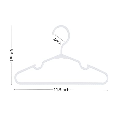 100 pcs White Baby Nursery Closet Hangers,Non-Slip Laundry Infant Pant Hanger for Newborn Clothes,Ultra-Thin Child Coat Hanger for Girl Boy Toddler Kids