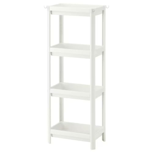HIEEY 4 Tier Bathroom Shelf,Bathroom Rack, Shelves Organizer, for Laundry Pantry Kitchen Narrow Places