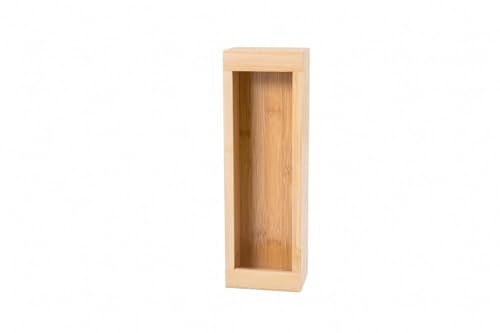 Lipper International Bamboo Storage Bag Organizer Holder and Dispenser for Kitchen Drawer or Countertop, Gallon Size