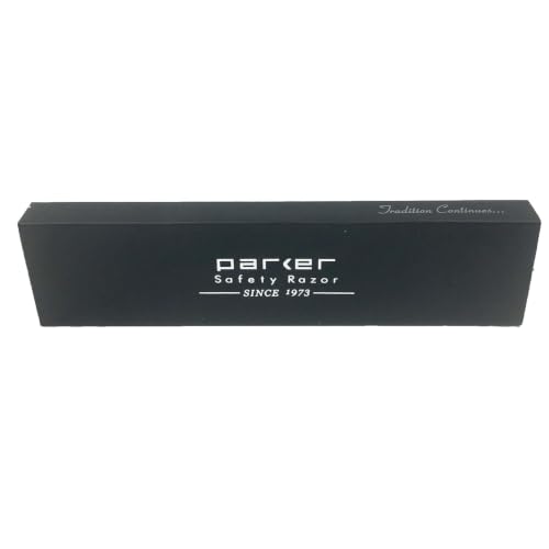 Parker SR1 Stainless Steel Shavette Straight Edge Professional Barber Razor for Men and 5 Parker Premium Platinum blades