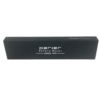 Parker SR1 Stainless Steel Shavette Straight Edge Professional Barber Razor for Men and 5 Parker Premium Platinum blades