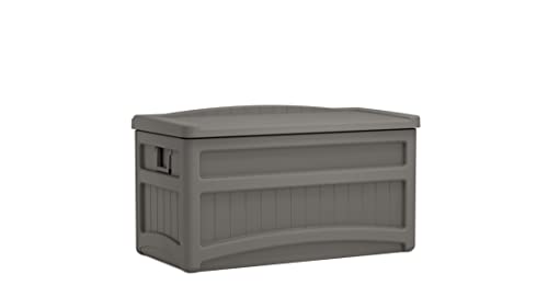 73 Gal, Resin Deck Box with Wheels, Handles and Se... (Stoney | Resin)