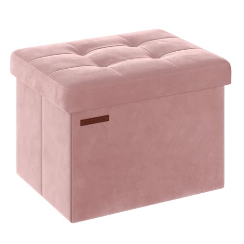 Small Folding Storage Ottoman, Jelly Pink (Jelly Pink)