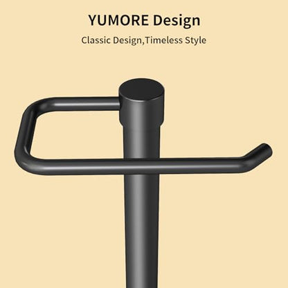 Hand Towel Holder Stand Countertop, Pro Max Matte Black | Towel Rack Free Standing Towel Bar Hanger for Bathroom Kitchen