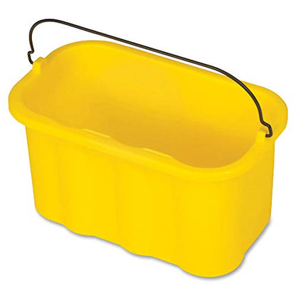 Rubbermaid Commercial Products 10 Quart Sanitizing Cleaning Caddy Supplies Organizer Yellow Housekeeping Cart Accessories for Hotel/Motel/Cleaning Cart Organization