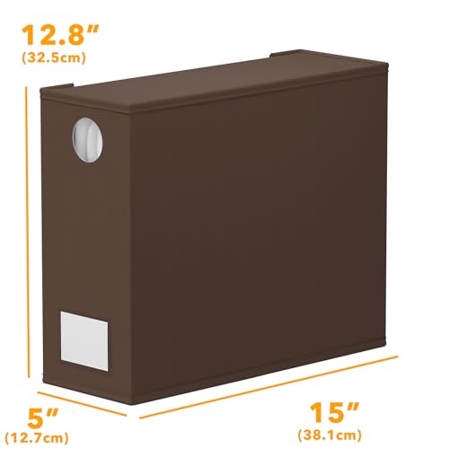 SpaceAid 9 Pack Bed Sheet Organizers and Storage, Foldable Sheet Organizer with Window for Linen Closet, Set Folder Keeper for Queen & King Size Bedding Storage (Brown)