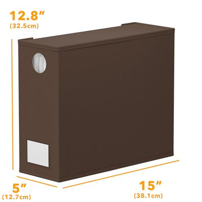 SpaceAid 9 Pack Bed Sheet Organizers and Storage, Foldable Sheet Organizer with Window for Linen Closet, Set Folder Keeper for Queen & King Size Bedding Storage (Brown)