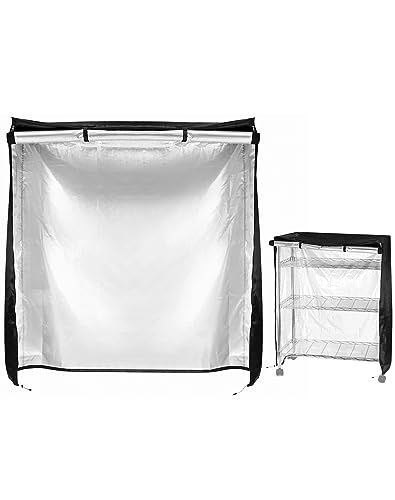 QWORK Wire Rack Cover - 60"x24"x72", Oxford Cloth, Keeps Rack Clean, for Home, Office, Storage & Garage, Black
