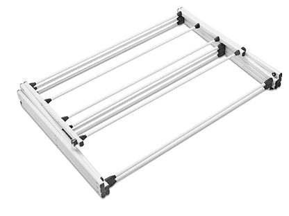Whitmor Expandable Clothes Drying Rack: 3 Tier Laundry Drying Rack, Collapsible Drying Rack Clothing, Portable Space Saving Clothing Rack for Indoor Outdoor, 35.5" L x 14.50" W x 45.2" H, White
