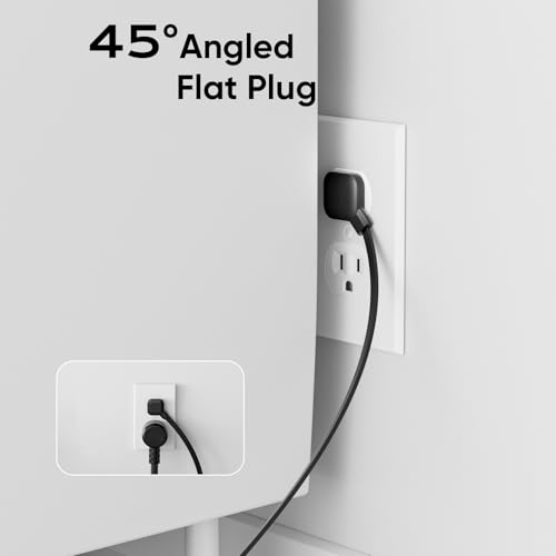 Desk Clamp Power Strip, 4 AC Outlets 4 USB Ports, Fit 1.7in Tabletop Edge | PD 20W Flat Plug Charging Station, 6FT Extension Cord for Dorm, Office, Gaming Room