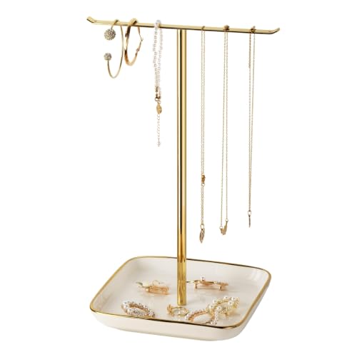 pickpiff Necklace Holder Stand with Ceramic Base:...