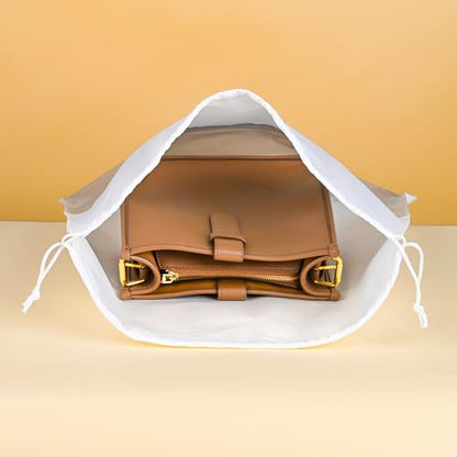Pack of 10 Dust Cover Storage Bags Drawstring Bags for Handbags Shoulder Bags Purses Shoes Boots (19.6"x19.6")