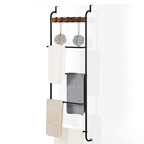 Over the Door Towel Rack Over The Door Towel Bar f... (Black | Metal)
