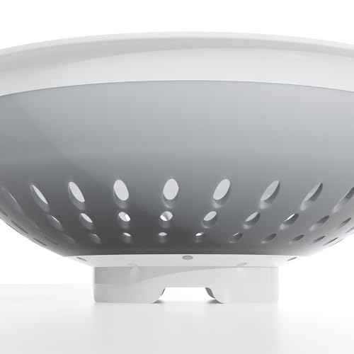 5 Quart Premium Collapsible Colander with Reinforced Handles | BPA-Free Silicone Folding Strainer, Space-Saving Modern Kitchen Drainer for Pasta, Produce & Everyday Cooking