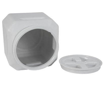 Vittles Vault Traditional Pet Food Storage Container For Dog Kibbles/Bird Seed/Oatmeal/Rice/Flour/Cereal, BPA Free Plastic, Sealed Airtight For Cat Food, Up To 30 lb, Made in USA, With Scoop, Gray