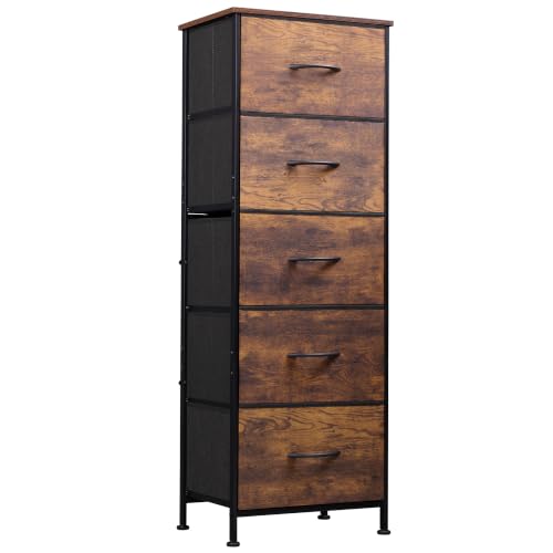 Tall Dresser for Bedroom, 5 Drawer Dresser, Rustic...