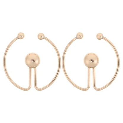 Beaupretty Scarf Circle Clips 2.36 Inch Round Buckle Fasteners for Women Clothes with Detachable Bead Accent Secure Shirt Clips for Dresses T-Shirts Cardigans - Anti-Exposure Clothing Holder