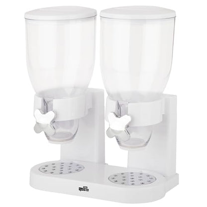 Zevro /GAT201C Indispensable Dry Food Dispenser, Dual Control, White/Chrome