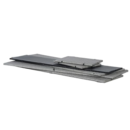 happimess Nino 59.06" Outdoor Faux Wicker Deck and Patio Storage Box, Gray | Modern Minimalist Design, Water-Resistant, Steel Frame, Lockable Lid, Soft-Close Gas Spring, Cushion and Tool Organizer