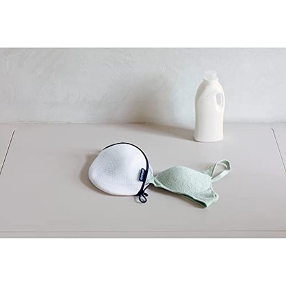 Brabantia Mesh Zip Up Laundry Bra Bag (White) for Washing Machine Delicates, Organizer Travel Bags