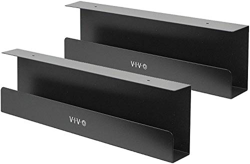 Under Desk 17 inch Cable Management Trays, Power S... (Black)