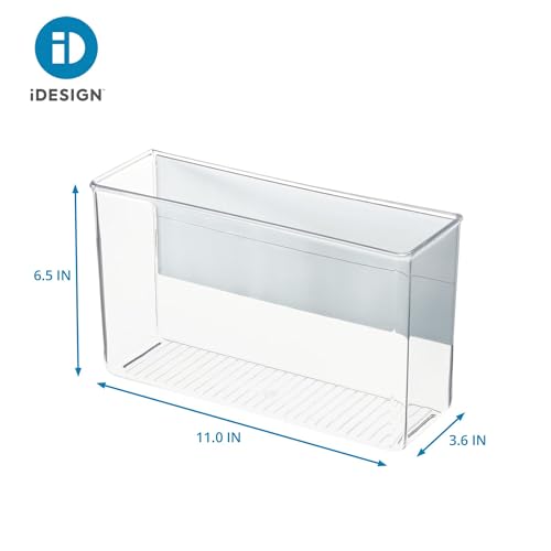iDesign Magnetic Large Clear Plastic Organizer Bins | Laundry Room Storage