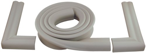 KidKusion Hearth Cushion | Made in USA | Taupe | 8.33 Ft of Padding | Child Safety, Edge and Corner Guard, Baby Proof Fireplace Bumper