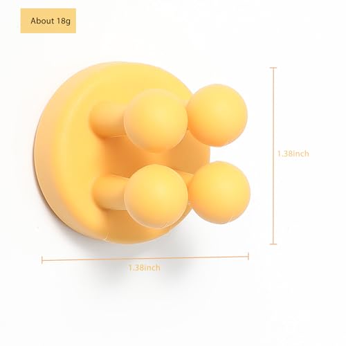 ZEZHOU Toothbrush Holders for Bathrooms Shower - 6Pcs Silicone Razor Holder Wall Mounted Self Adhesive Multifunctional Cute Hook for Kids Hanging Tooth Brush for Kitchen Living Room Office