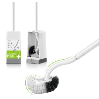 Marbarsse Bathroom Toilet Bowl Brush and Holder, Curved Design Toilet Brush for Deep Cleaning Under Rim, Best Toilet Brush Set, Easy Handy CompactToilet BowlCleaner Brush for Bathroom, 2 Pack