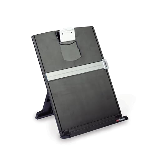 Desktop Document Holder for Monitor, 3.375 in x 12... (Black | Plastic)