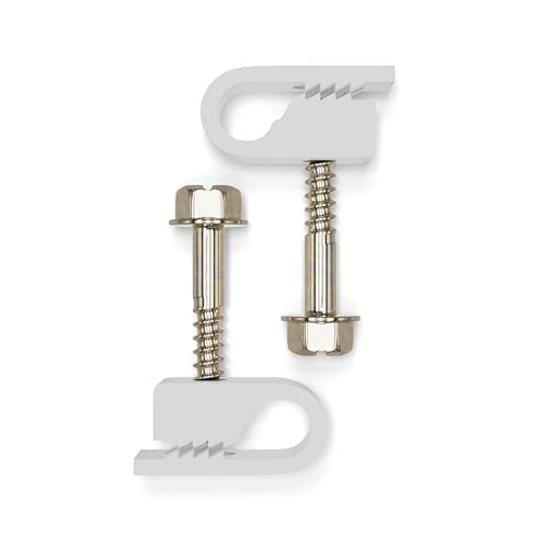 THE CIMPLE CO Single Cable Clips with Screws - 1/4 Inch Coaxial Cable Clamps Outdoor - Exterior Cord Management for Coax, CAT Ethernet, Electrical Wire - Screw Clamps for Wires - 100 PCS, White