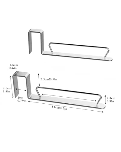 Trash Bag Holder Rack, Over Cabinet Door Garbage Bag Storage Organizer, Stainless Steel, 5.5 Inches