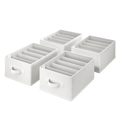 GRANNY SAYS Wardrobe Clothes Organizer, Drawer Organizers for Clothing, Closet Organizers and Storage, Organizer for Drawer, Pants, Jeans, T Shirt, Beige, 4-Pack