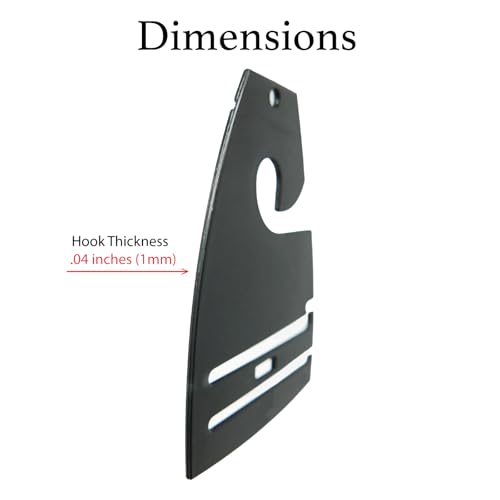 Black Neck Tie Hangers for Retail - Economic Plastic Tie Hooks - 100 Pack