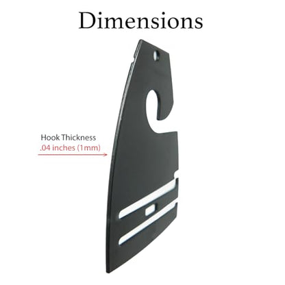 Black Neck Tie Hangers for Retail - Economic Plastic Tie Hooks - 100 Pack