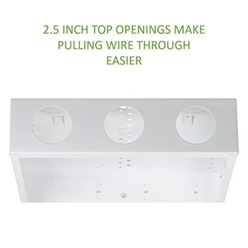 On-Q 28" Structured Media Enclosure with Hinged Cover Lock, 20 Gauge CRS, Flush or Surface Mount