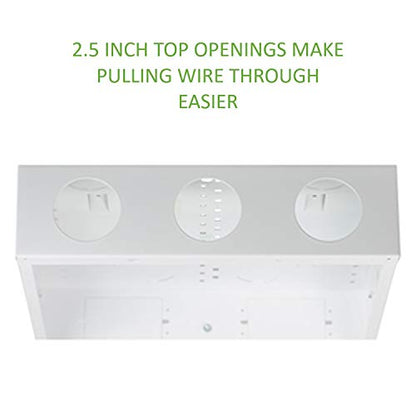 On-Q 28" Structured Media Enclosure with Hinged Cover Lock, 20 Gauge CRS, Flush or Surface Mount