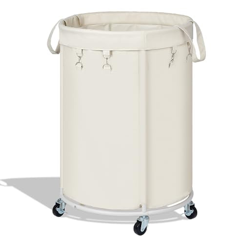 150L Large Capacity Rolling Laundry Basket Hamper with Wheels, Clothes hamper and Removable Bag for Home, Laundry Room, Bedroom, Bathroom, Apartment, Dorm