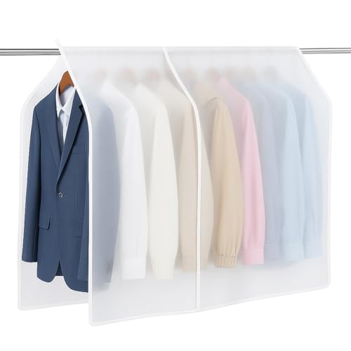 4 Pcs Clothing Rack Covers Dustproof Hanging Garment Bag Organizer Clothes Shoulder Rack Cover Closet Cover for Open Closet Garment Rack