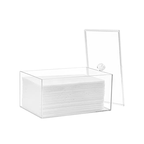 Farmhouse Laundry Dryer Sheet Holder Detergent Pods Container, Clear | Lightweight，Easy Open，Dryer Balls Dispenser Plastic Storage Organization Box for Laundry Room, Bathroom, Kitchen