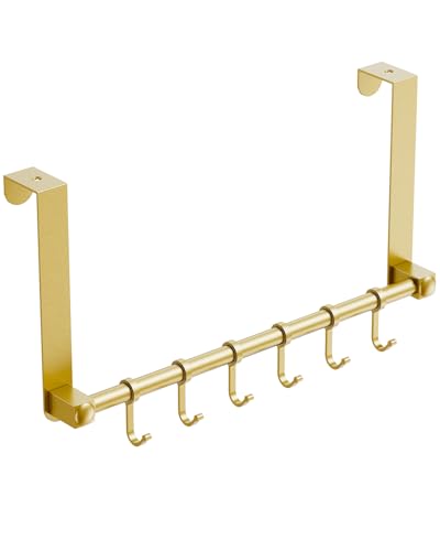 BOF Heavy Duty Over The Door Hooks, Moving 6 Door Hooks for Hanging, Over the Door Hanger Organizer for Bathroom | heavy duty door hanger hook, adjustable over the door hanger, overhead door hangers,thin over the door hooks