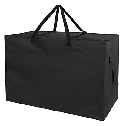 Folding Mattress Storage Bag for Tri-Fold Up to 6 inch Queen Mattress | 63 inch Foldable Mattress Carry Case Waterproof Cushion Storage Bag - 61"L×28"W×18"H, Black, Cover Only