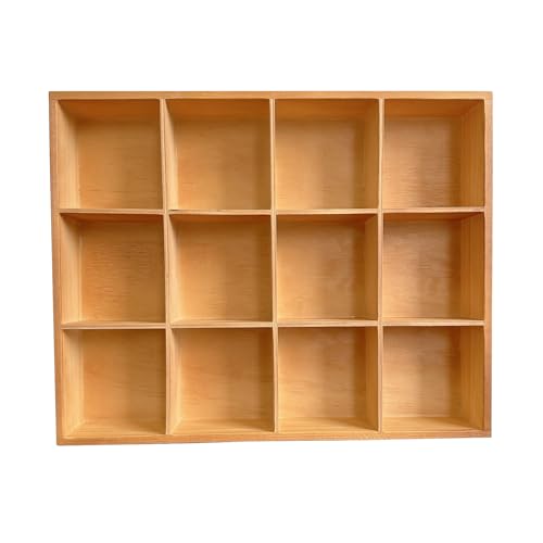 Organizer Box Solid Wood Storage Tray Desktop Disp... (Vintage Color | Wood)