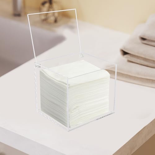 Disposable Face Towel Holder Storage Box Acrylic Facial Towels Container