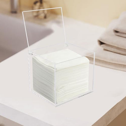 Disposable Face Towel Holder Storage Box Acrylic Facial Towels Container