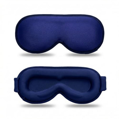 3D Cooling Gel Sleep Mask: 6oz Weighted Blackout Eye Mask for Women Men | Reusable Ergonomic Non-Toxic Ice Cold Gel, for Tired Eyes Migraine Relief Eyelash Friendly Airplane Travel (Blue)