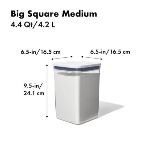 OXO, Good Grips Pop Container - 4.4 Qt/, Airtight Food Storage Containers, 142 Fl Oz