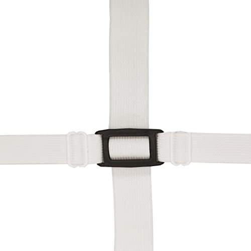 Bed Sheet Straps Adjustable Crisscross Sheet Clips Suspenders to Keep Your Bed Tidy (White)